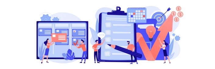 Project planning vector illustration